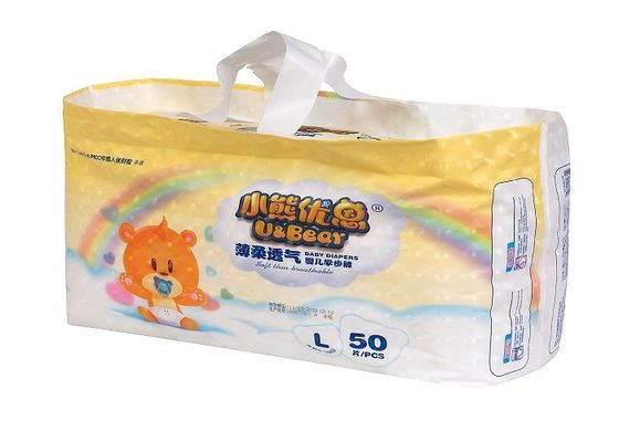 新生の赤ん坊のための超柔らかい通気性の32lbs赤ん坊テープおむつ